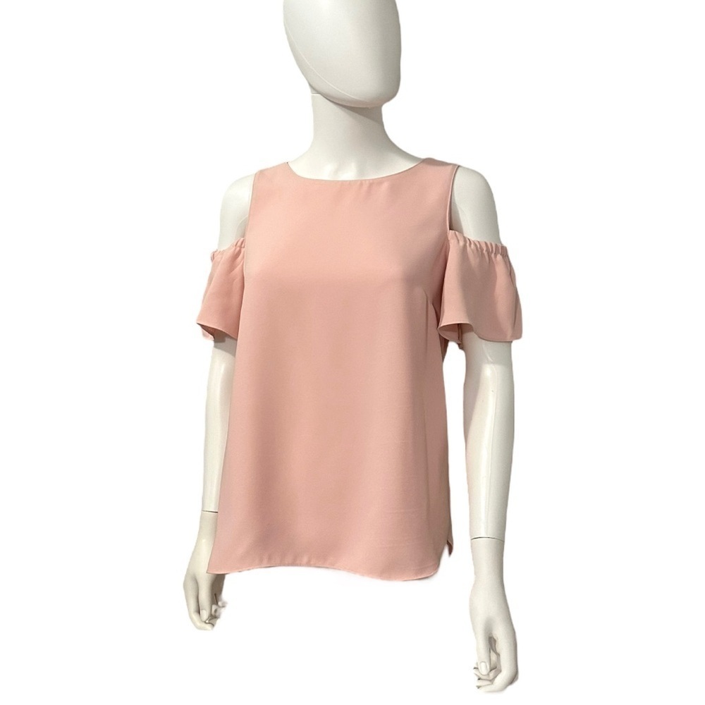 Amanda Uprichard Cold Shoulder Pink Blouse Small